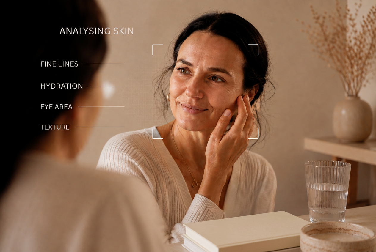 AI skin analysis reading skin signals