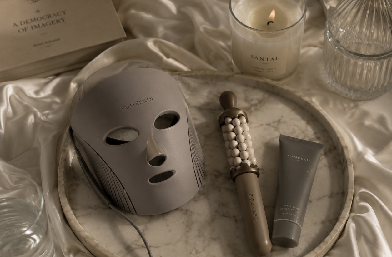 Yumeskin LED mask & Endo Sculptor flatlay